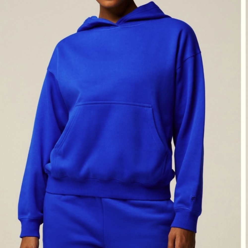 Fabletics Cozy Fleece Hoodie luminary blue size large